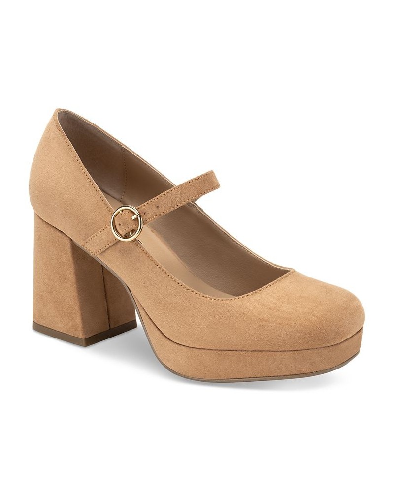 Vaneciaa Mary Jane Pumps Tan/Beige $34.98 Shoes