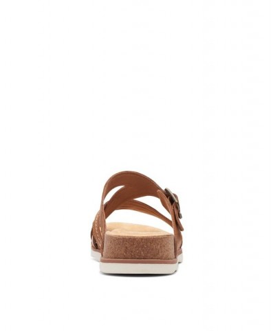 Women's Collection Brynn Hope Flat Sandals Brown $49.00 Shoes