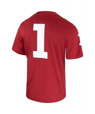 Men's Number 1 Cherry Temple Owls Football Jersey $43.70 Jersey