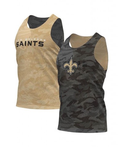 Men's Black, Gold New Orleans Saints Reversible Mesh Tank Top $17.20 T-Shirts