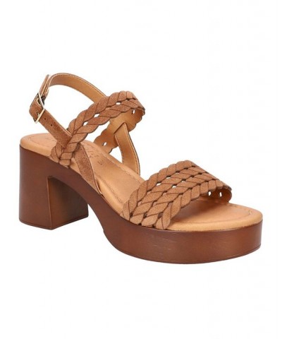 Women's Jud-Italy Platform Sandals Tan/Beige $46.25 Shoes