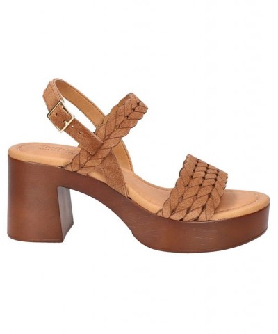 Women's Jud-Italy Platform Sandals Tan/Beige $46.25 Shoes