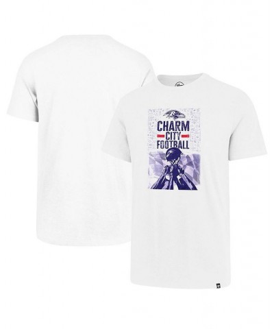 Men's White Baltimore Ravens Charm City Football T-shirt $23.51 T-Shirts