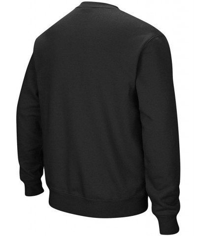 Men's Black Marshall Thundering Herd Arch Logo Tackle Twill Pullover Sweatshirt $19.27 Sweatshirt