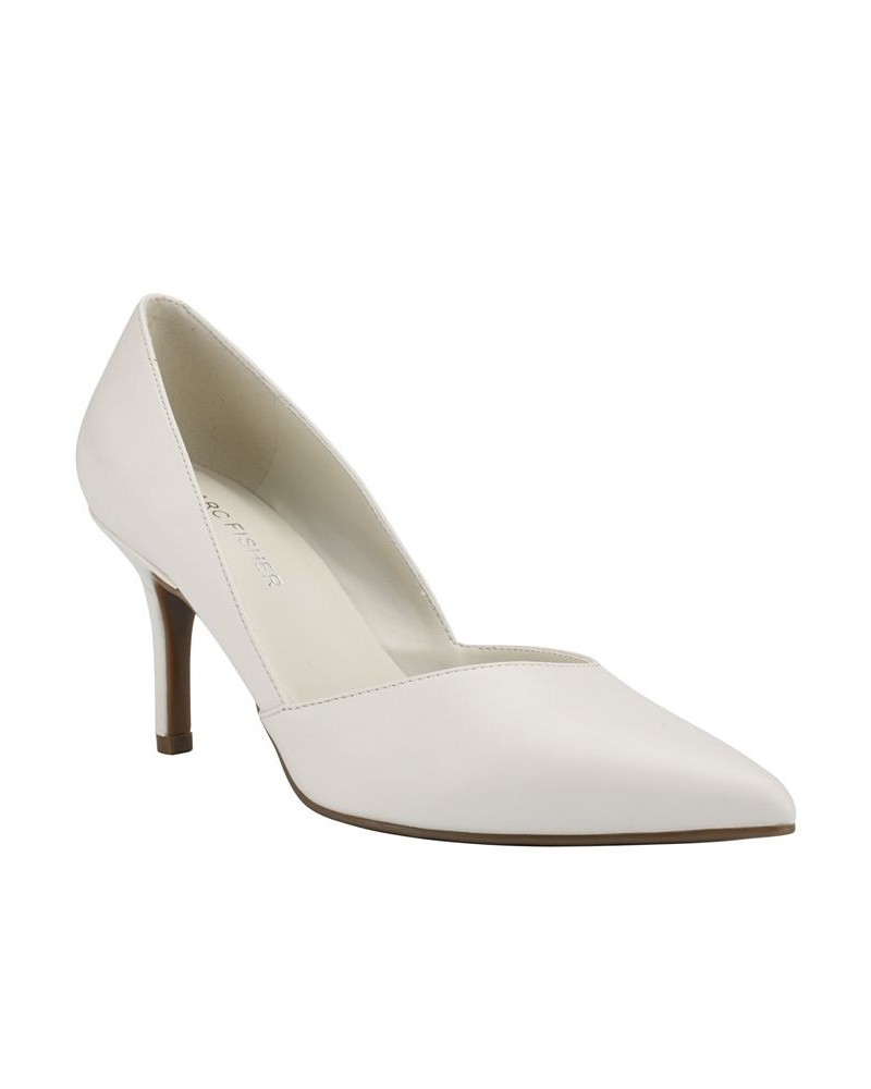 Women's Tuscany Slip On Stiletto Dress Pumps White $39.16 Shoes