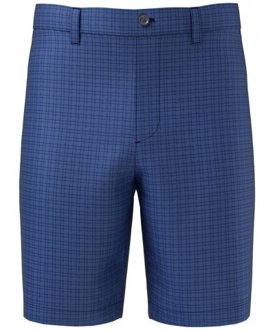 Men's Flat Front Mini Geo Print 9" Golf Shorts Blue $22.32 Shorts