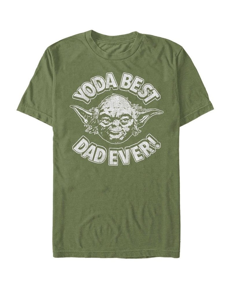 Men's Star Wars Yoda Best Dad Short Sleeve T-Shirt Green $19.94 T-Shirts