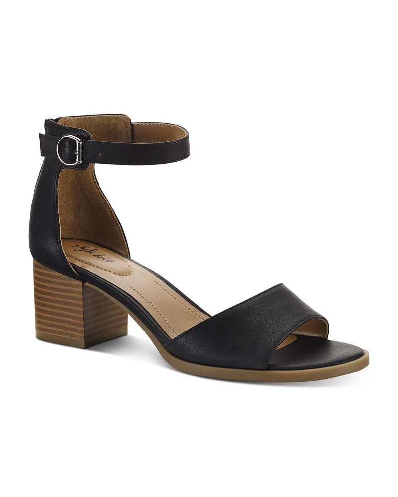 Katerinaa Two-Piece Dress Sandals Black $32.67 Shoes