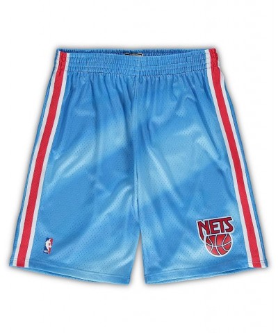 Men's Blue New Jersey Nets Big and Tall Hardwood Classics Team Swingman Shorts $47.50 Shorts