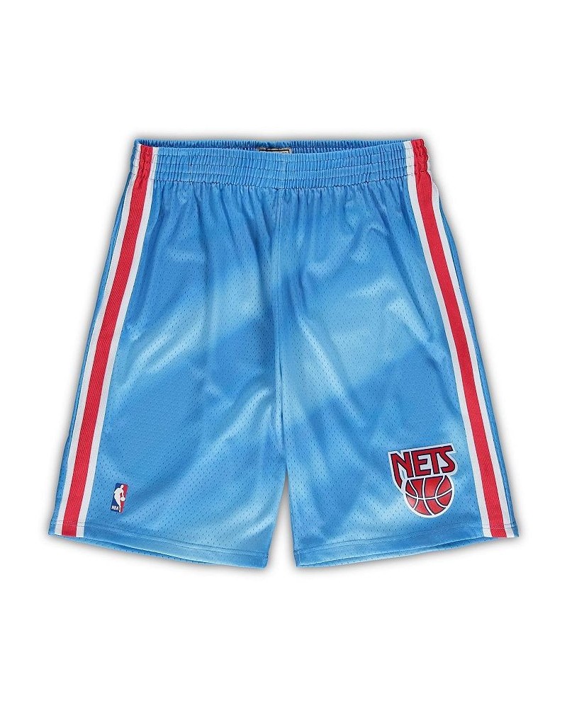 Men's Blue New Jersey Nets Big and Tall Hardwood Classics Team Swingman Shorts $47.50 Shorts