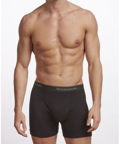 Premium Cotton Men's 2 Pack Boxer Brief Underwear Black $26.95 Underwear