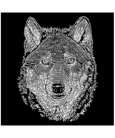 Men's Word Art - Wolf T-Shirt Gray $17.15 T-Shirts