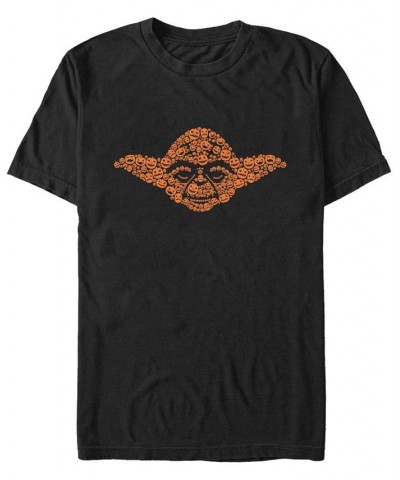 Star Wars Yoda Jackolanterns Men's Short Sleeve T-shirt Black $15.75 T-Shirts