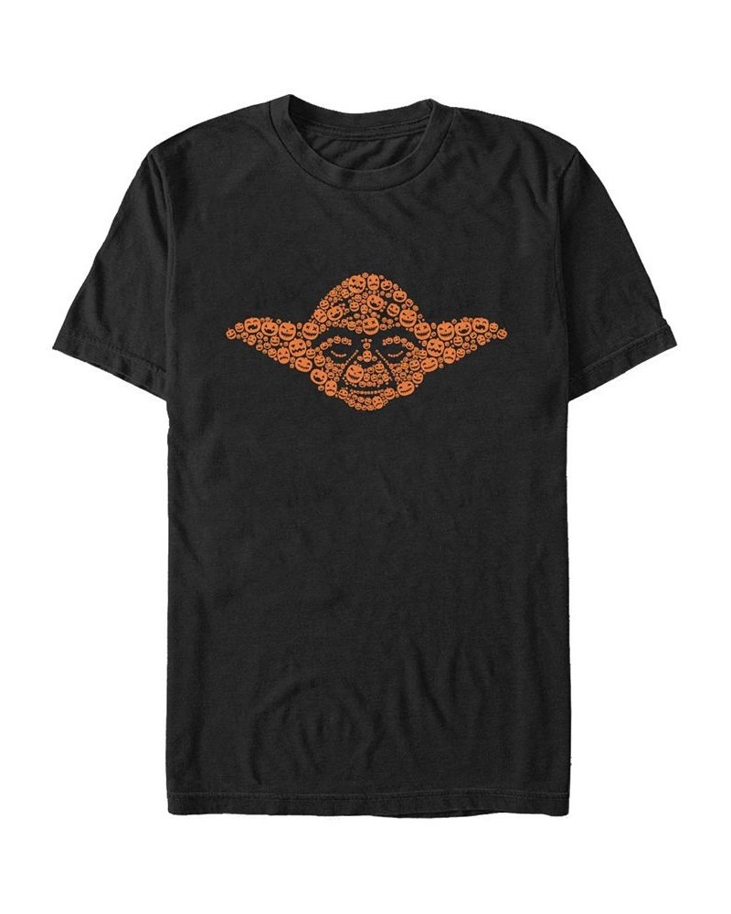 Star Wars Yoda Jackolanterns Men's Short Sleeve T-shirt Black $15.75 T-Shirts