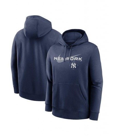 Men's Navy New York Yankees Big and Tall Over Arch Pullover Hoodie $39.95 Sweatshirt