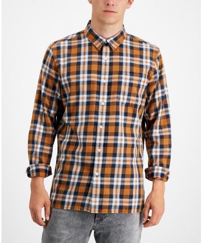 Men's Garcia Plaid Shirt Brown $16.25 Shirts