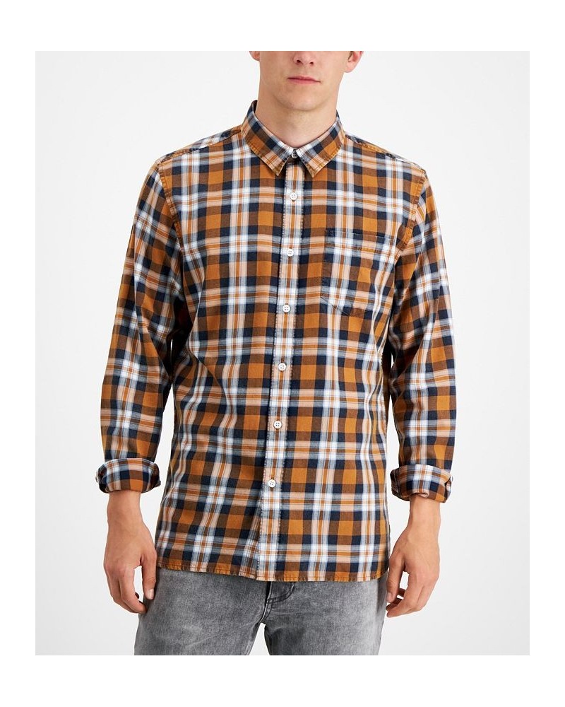 Men's Garcia Plaid Shirt Brown $16.25 Shirts