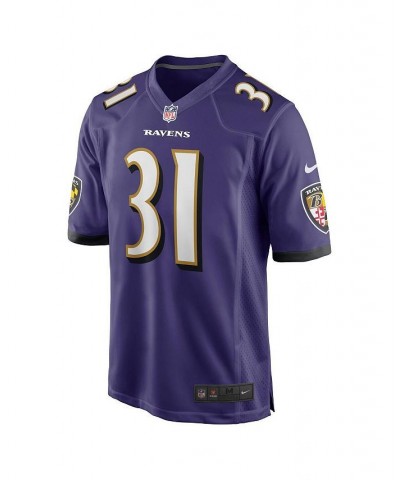 Men's Jamal Lewis Purple Baltimore Ravens Game Retired Player Jersey $46.20 Jersey