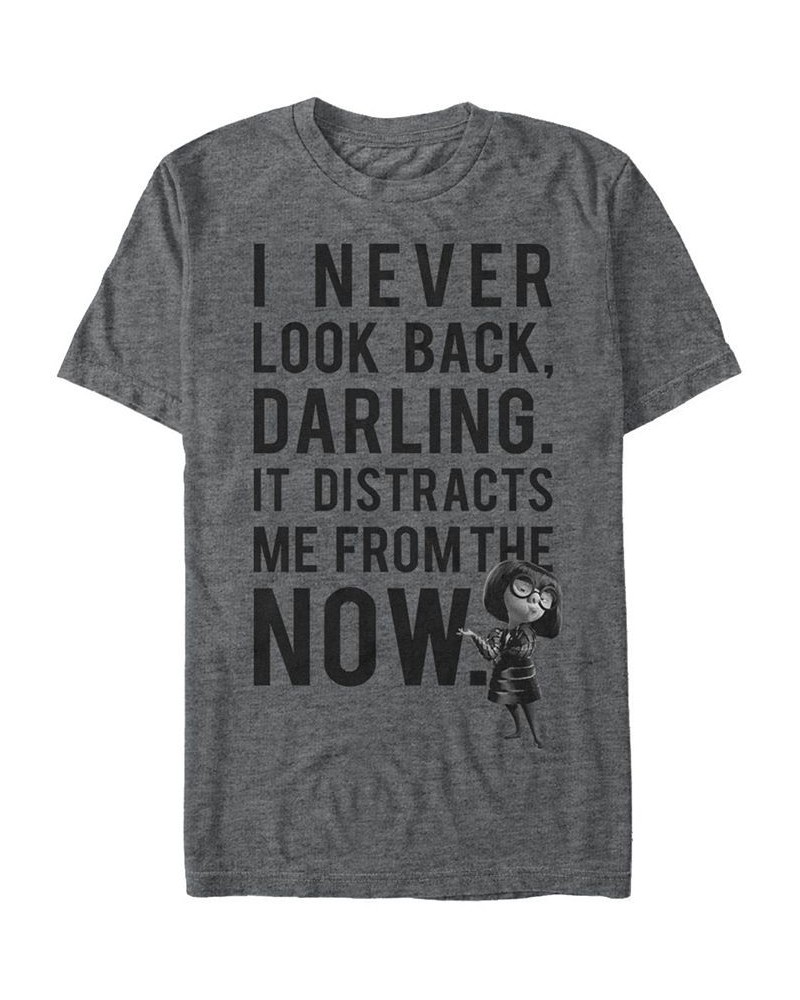 Disney Pixar Men's Incredibles Edna Never Look Back, Short Sleeve T-Shirt Gray $19.24 T-Shirts