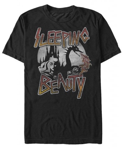 Disney Men's Sleeping Beauty Metal Dragon Fire, Short Sleeve T-Shirt Black $16.10 T-Shirts