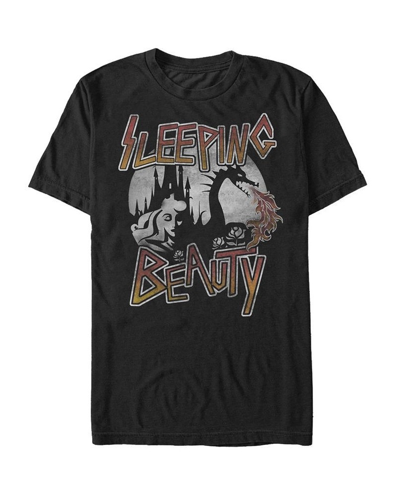 Disney Men's Sleeping Beauty Metal Dragon Fire, Short Sleeve T-Shirt Black $16.10 T-Shirts