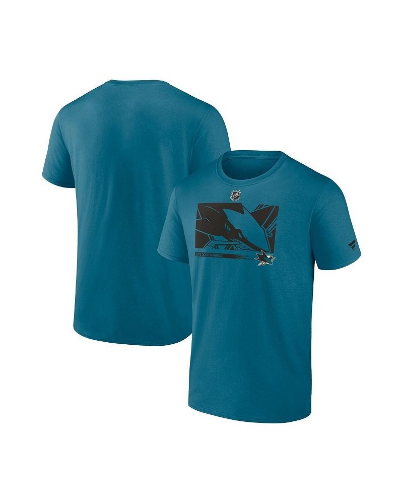 Men's Branded Teal San Jose Sharks Authentic Pro Core Collection Secondary T-Shirt $18.19 T-Shirts