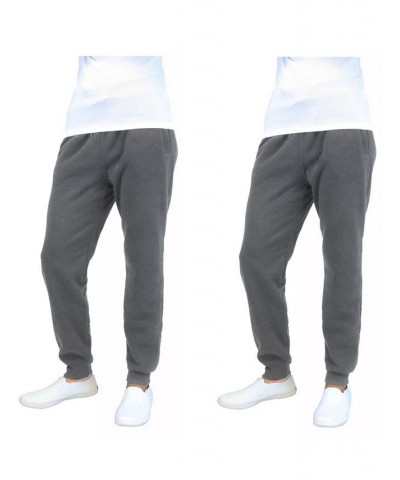 Men's 2-Packs Slim-Fit Fleece Jogger Sweatpants Charcoal x 2 $27.60 Pants