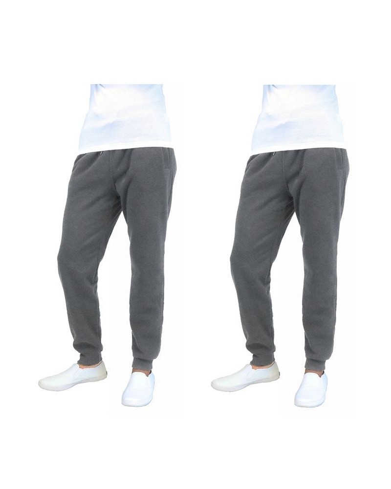 Men's 2-Packs Slim-Fit Fleece Jogger Sweatpants Charcoal x 2 $27.60 Pants