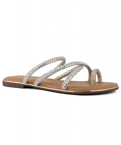 Women's Daydreamer Flat Sandals Tan/Beige $24.20 Shoes