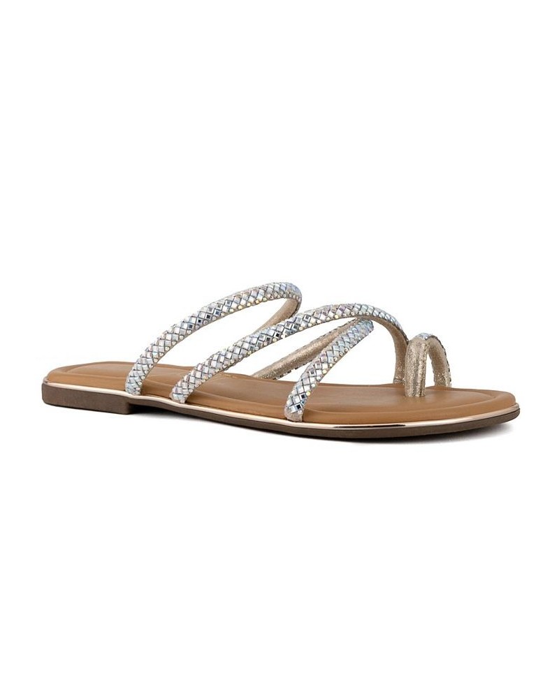 Women's Daydreamer Flat Sandals Tan/Beige $24.20 Shoes