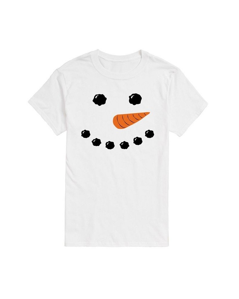 Men's Snowman Short Sleeve T-shirt White $15.75 T-Shirts