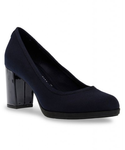 Women's Castana Pumps Navy Fabric $44.16 Shoes