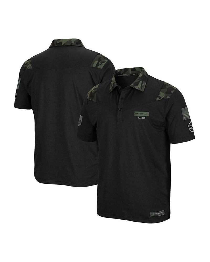 Men's Black San Diego State Aztecs OHT Military Inspired Appreciation Sierra Polo $24.60 Polo Shirts