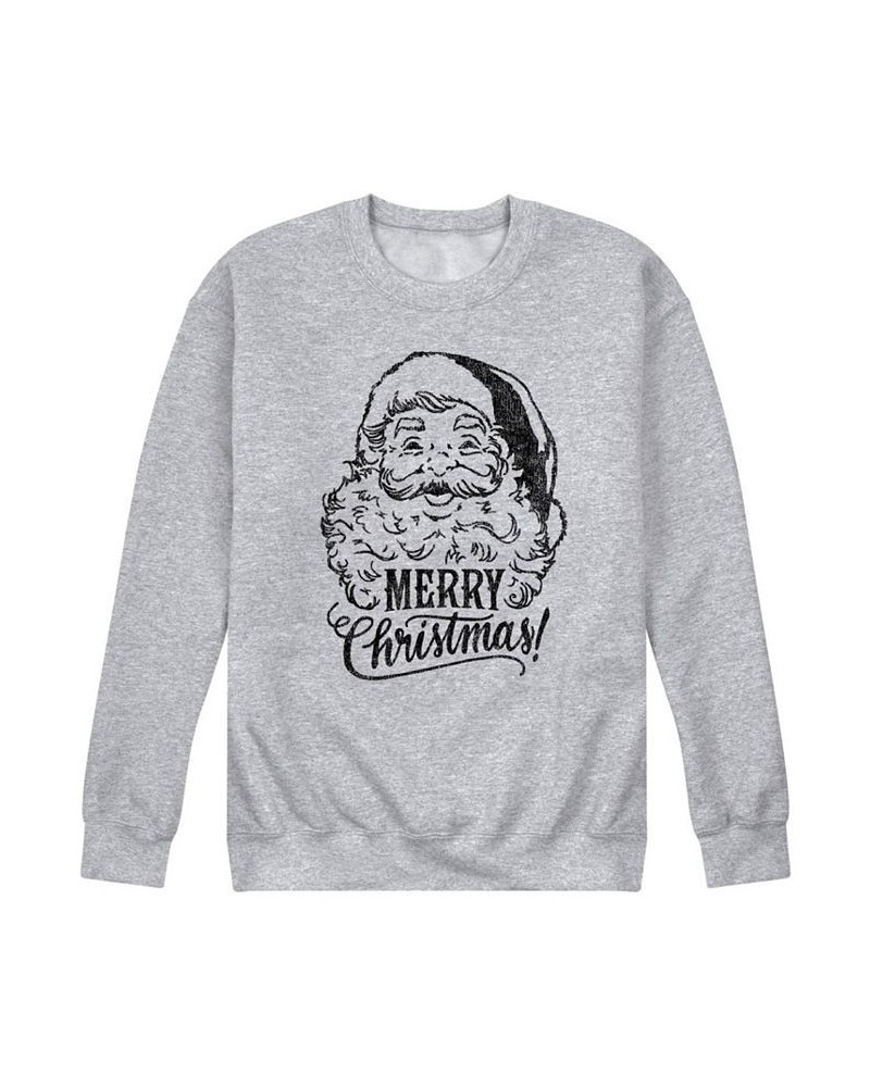 Men's Merry Christmas Fleece T-shirt Gray $28.59 T-Shirts