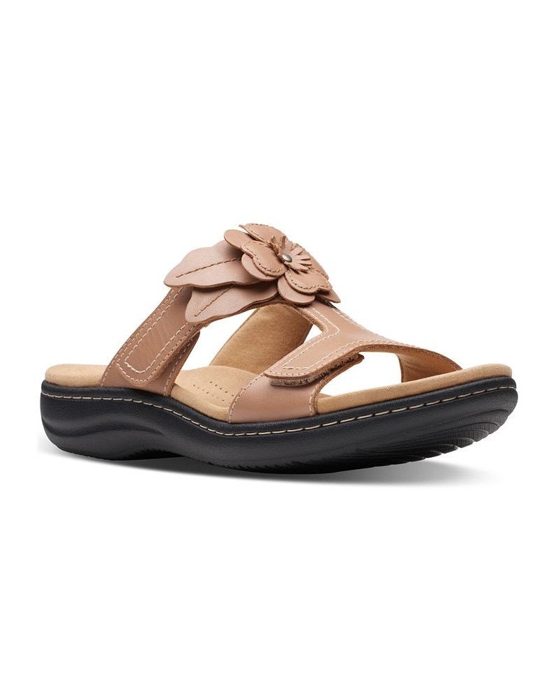 Women's Laurieann Madi Flower-Trimmed Sandals Tan/Beige $39.52 Shoes