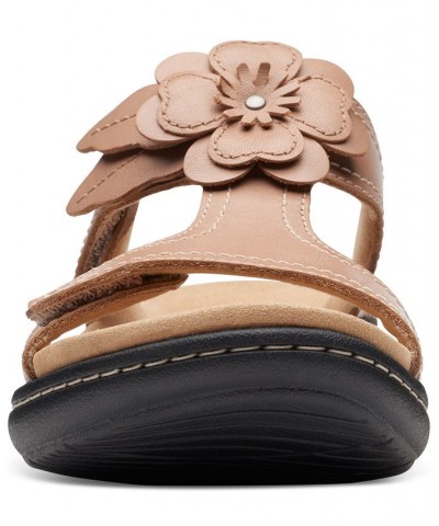 Women's Laurieann Madi Flower-Trimmed Sandals Tan/Beige $39.52 Shoes