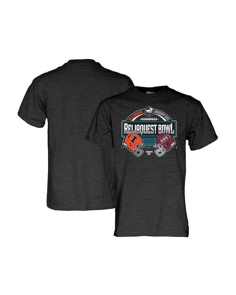 Men's Heather Charcoal Illinois Fighting Illini vs. Mississippi State Bulldogs 2023 ReliaQuest Bowl Matchup T-shirt $17.60 T-...