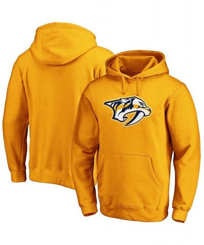 Men's Gold Nashville Predators Primary Team Logo Fleece Pullover Hoodie $34.79 Sweatshirt