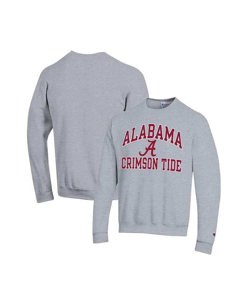 Men's Heather Gray Alabama Crimson Tide High Motor Pullover Sweatshirt $31.20 Sweatshirt