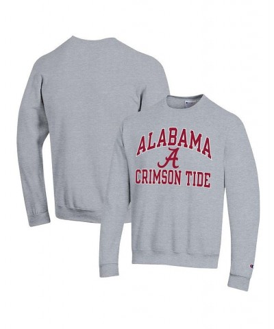 Men's Heather Gray Alabama Crimson Tide High Motor Pullover Sweatshirt $31.20 Sweatshirt