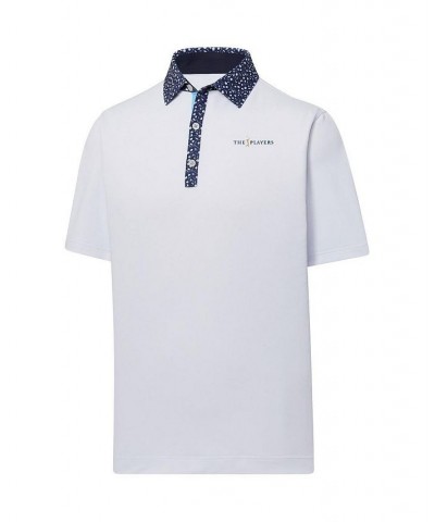 Men's White THE PLAYERS Tulip Trim Stretch Pique Lisle Collar Polo Shirt $49.35 Polo Shirts