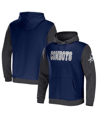 Men's NFL x Darius Rucker Collection by Navy, Charcoal Dallas Cowboys Colorblock Pullover Hoodie $28.98 Sweatshirt