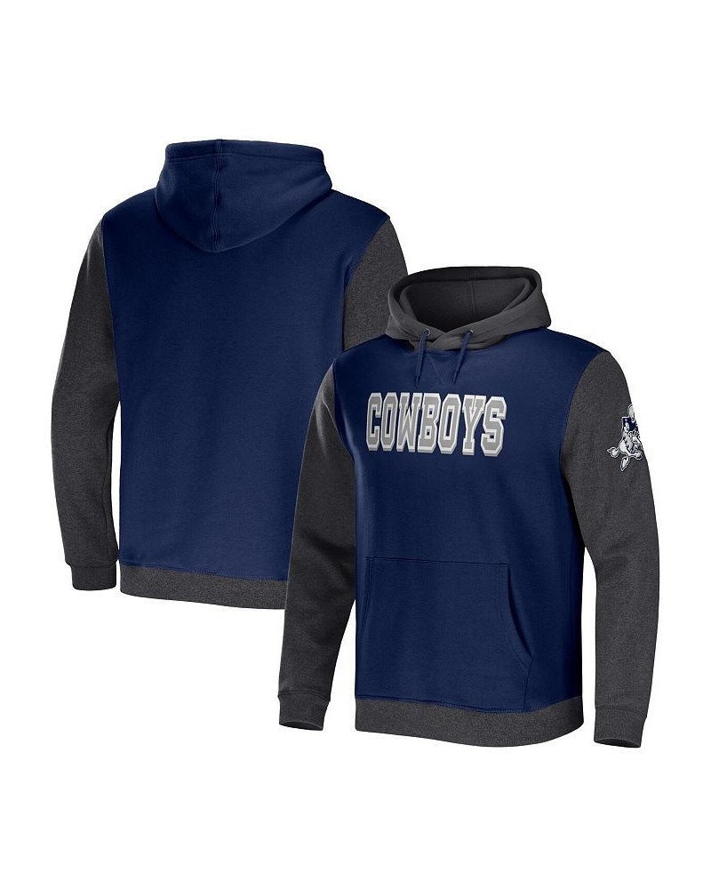 Men's NFL x Darius Rucker Collection by Navy, Charcoal Dallas Cowboys Colorblock Pullover Hoodie $28.98 Sweatshirt