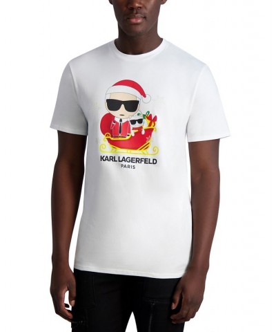 Men's Slim-Fit Short-Sleeve Santa Karl Graphic T-Shirt White $19.07 T-Shirts