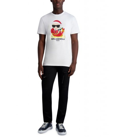 Men's Slim-Fit Short-Sleeve Santa Karl Graphic T-Shirt White $19.07 T-Shirts