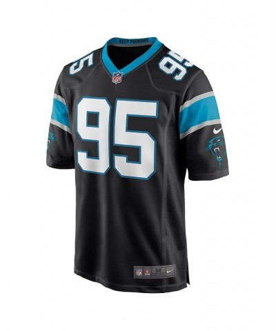 Men's Derrick Brown Black Carolina Panthers Player Game Jersey $64.40 Jersey