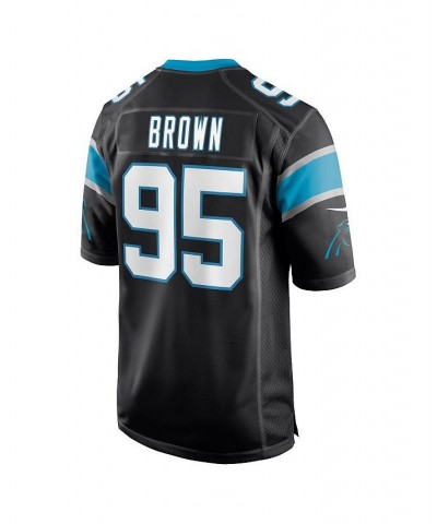 Men's Derrick Brown Black Carolina Panthers Player Game Jersey $64.40 Jersey