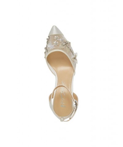 Women's Micki Embroidered Evening Pumps Ivory/Cream $59.34 Shoes