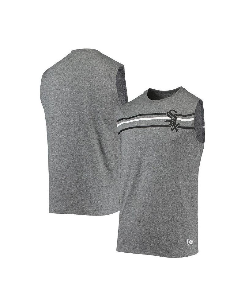 Men's Heathered Gray Chicago White Sox Muscle Tank Top $25.19 T-Shirts