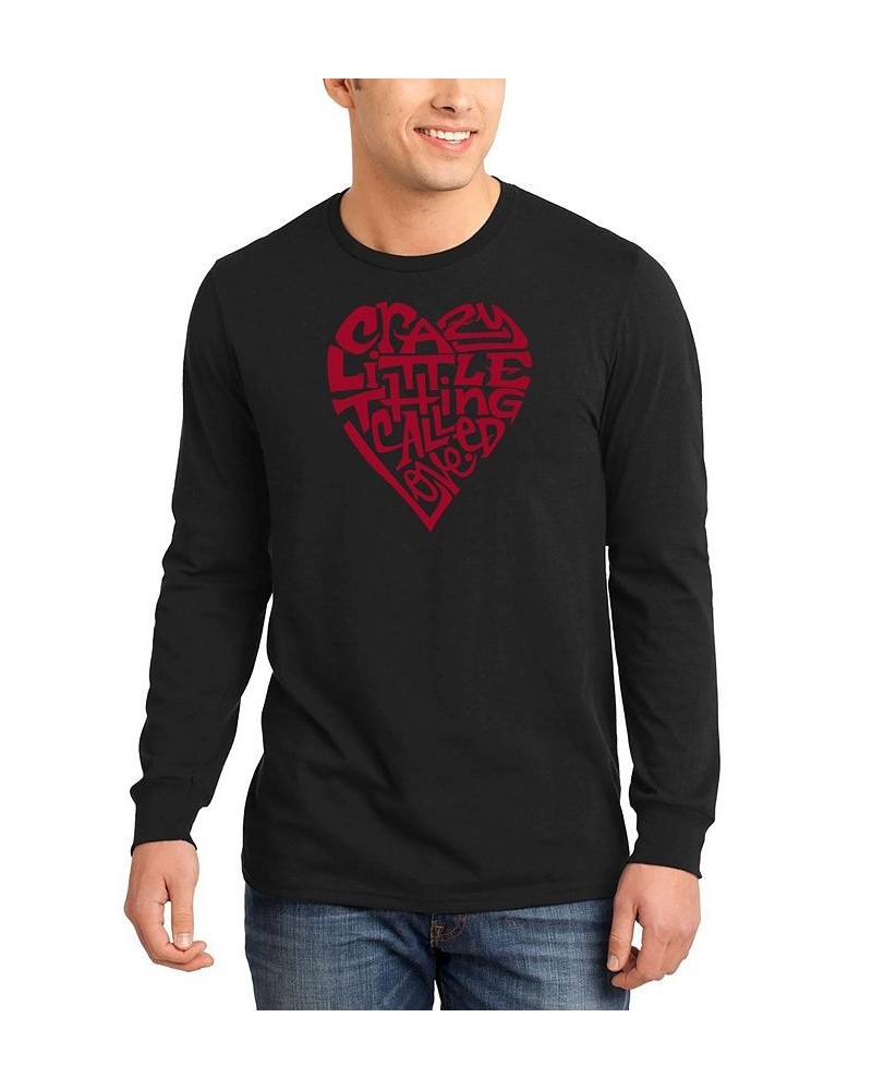 Men's Crazy Little Thing Called Love Word Art Long Sleeve T-shirt Black $20.00 T-Shirts